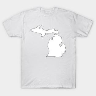 Michigan in White T-Shirt